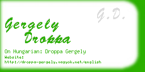 gergely droppa business card